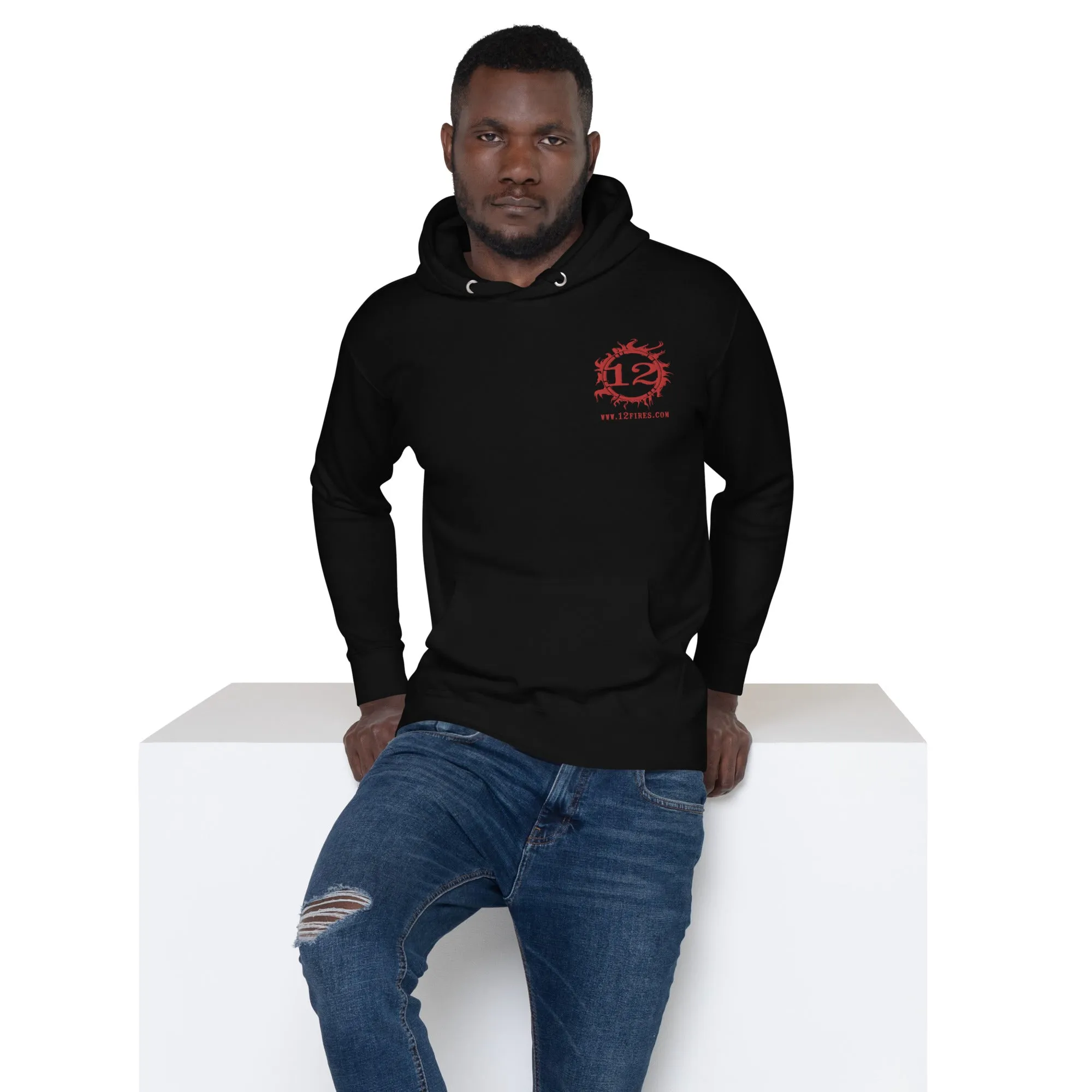 Unisex Lightweight Hoodie (Red Logo)