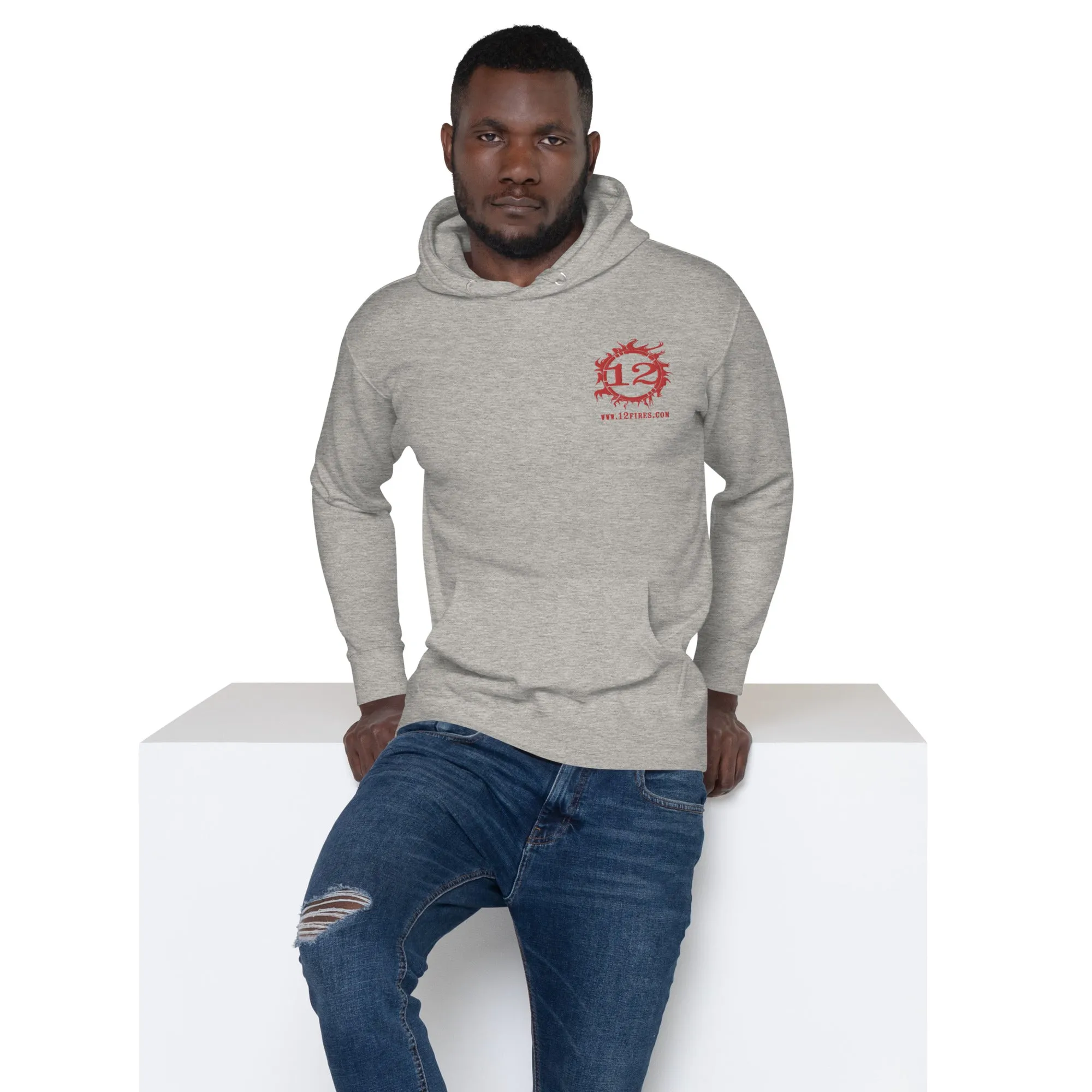 Unisex Lightweight Hoodie (Red Logo)