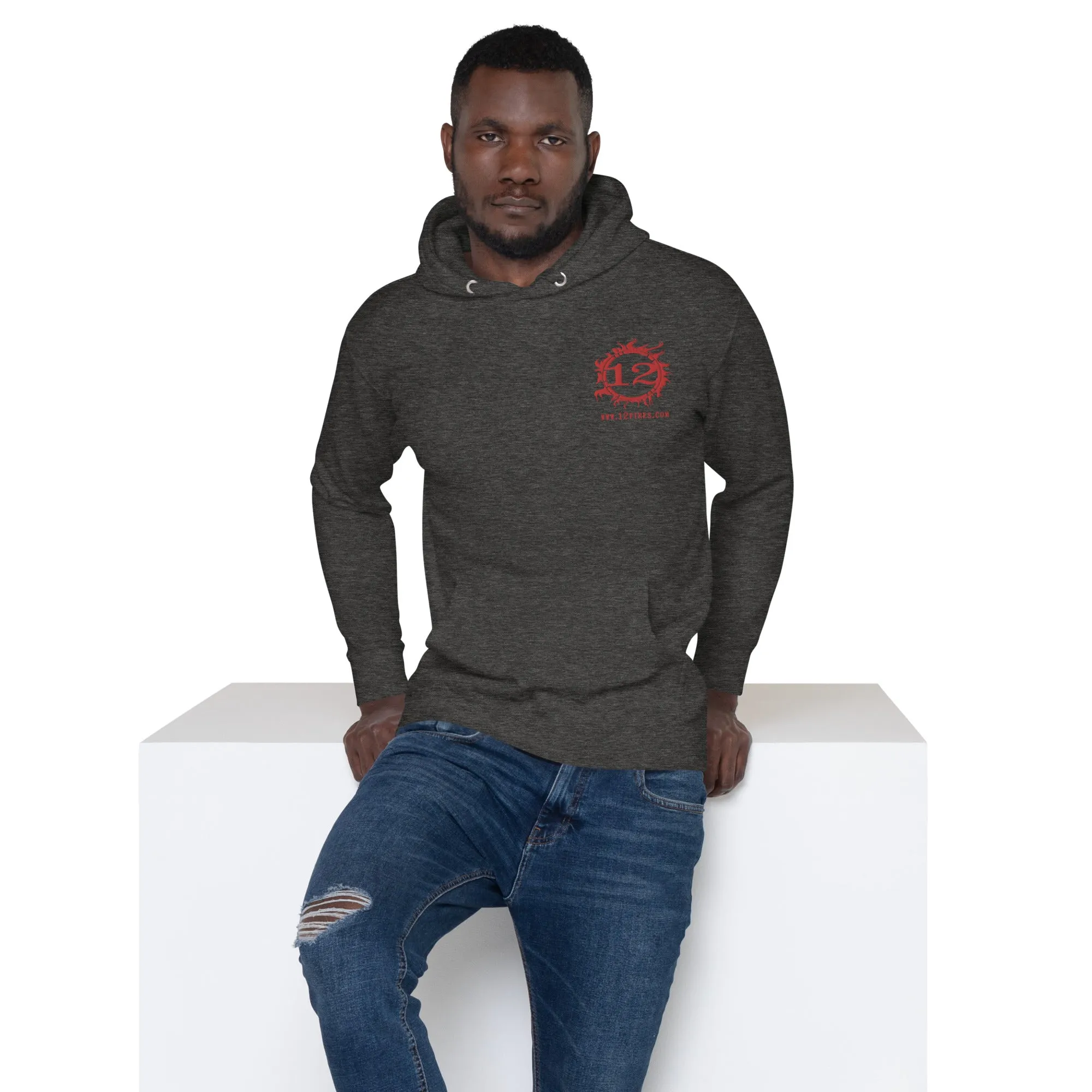 Unisex Lightweight Hoodie (Red Logo)