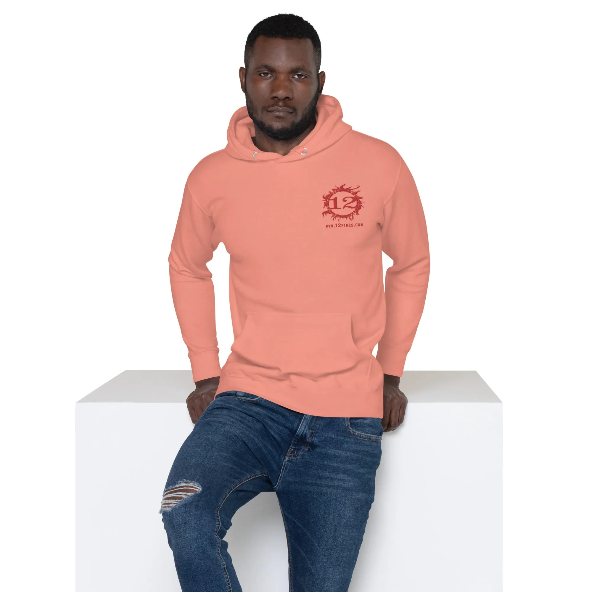 Unisex Lightweight Hoodie (Red Logo)