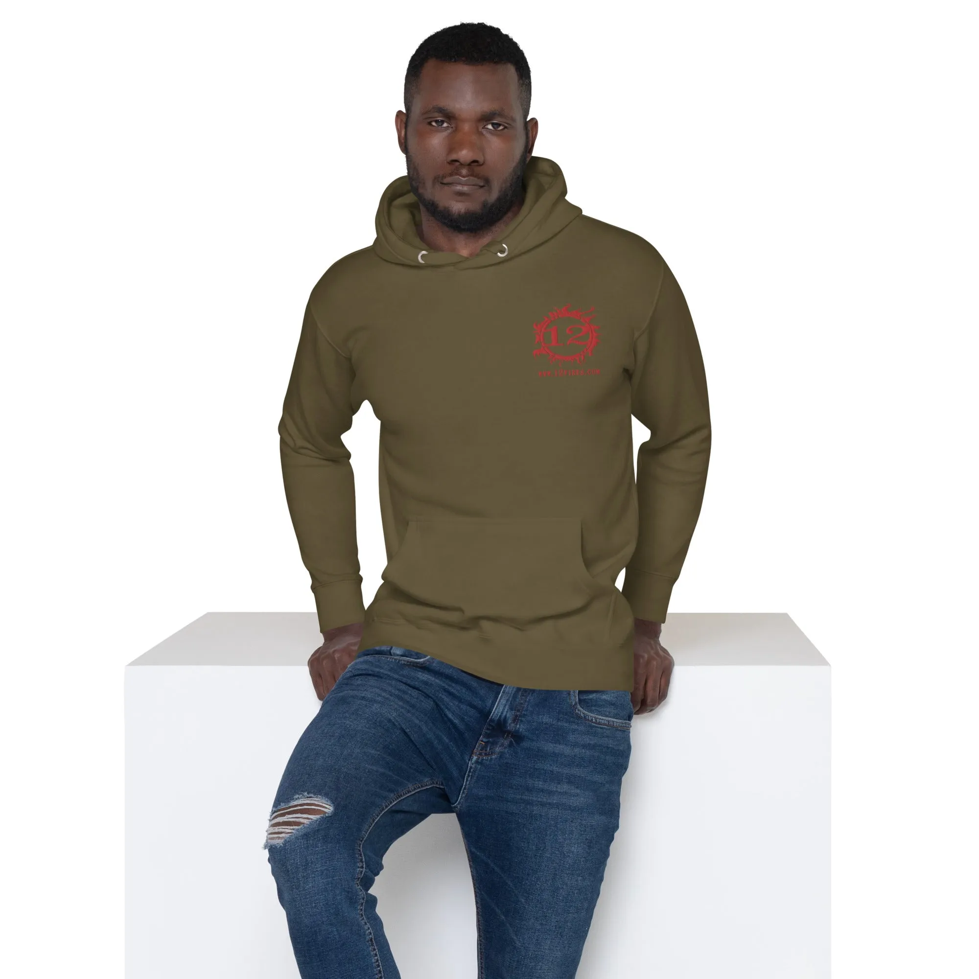 Unisex Lightweight Hoodie (Red Logo)