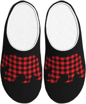 Unisex Warm Slippers Non-Slip Winter Fluffy Slippers Slip-On Plush Slippers Bedroom Slippers House Shoes For Men Women