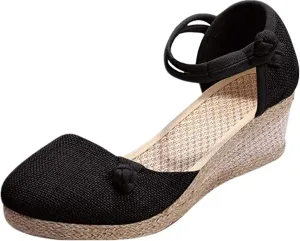 UOQAPRE Sandals for Women Platform Wedge Open Toe Low Heel Beach Womens Sandals Flats Heel Ankle Chelsea Dress Shoes
