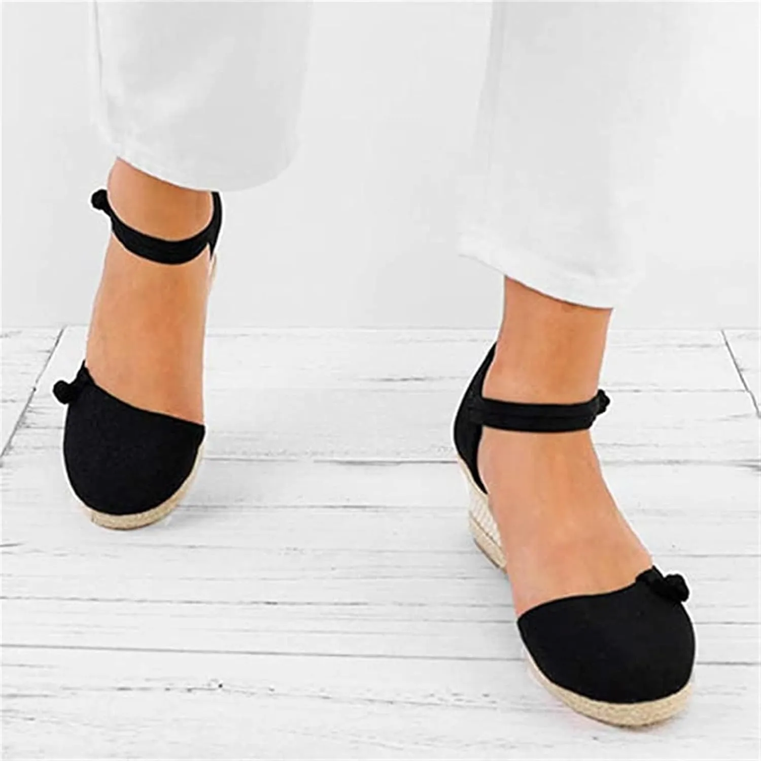 UOQAPRE Sandals for Women Platform Wedge Open Toe Low Heel Beach Womens Sandals Flats Heel Ankle Chelsea Dress Shoes