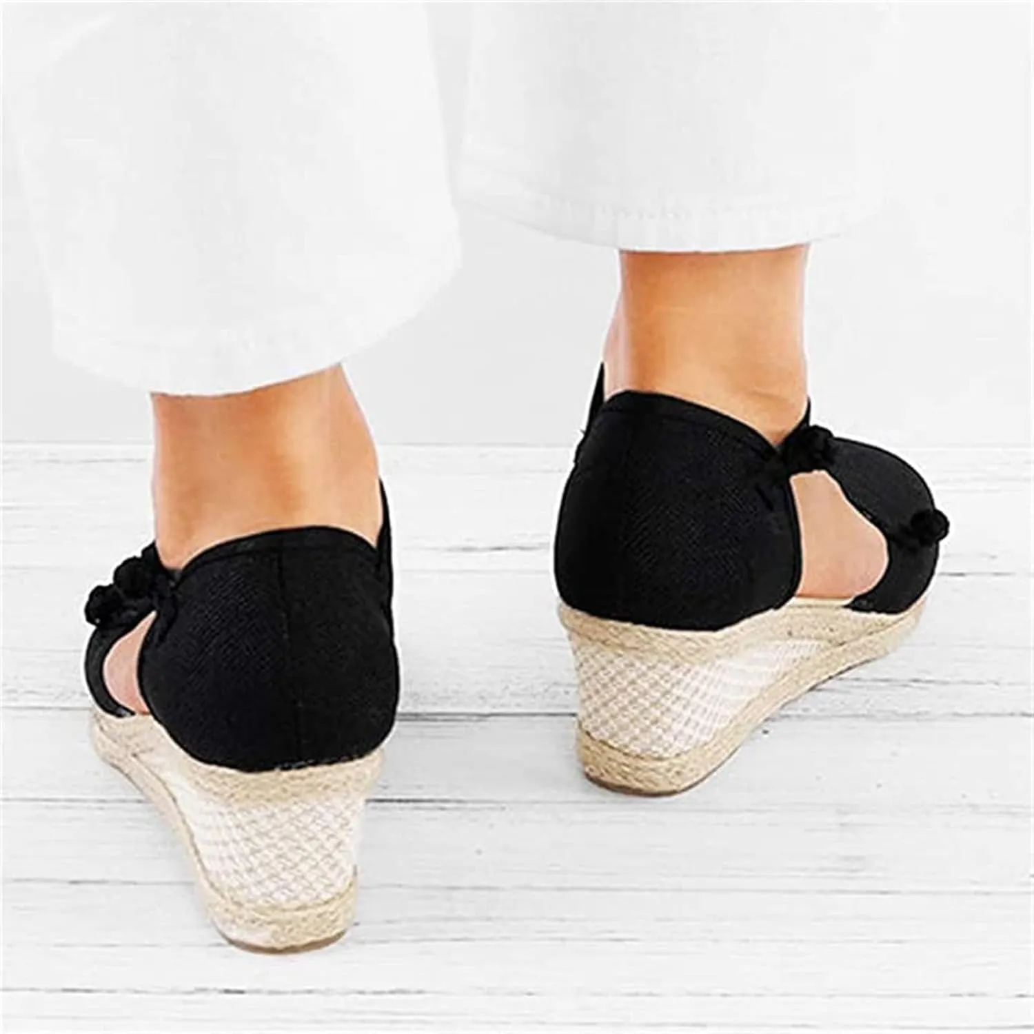 UOQAPRE Sandals for Women Platform Wedge Open Toe Low Heel Beach Womens Sandals Flats Heel Ankle Chelsea Dress Shoes