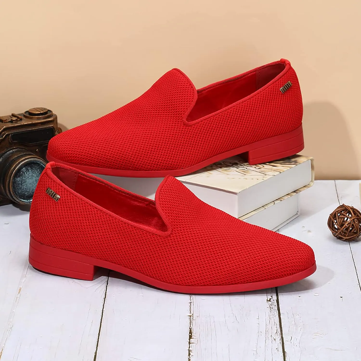 UUBARIS Mens Dress Loafers Tuxedo Suit Slip on Shoes