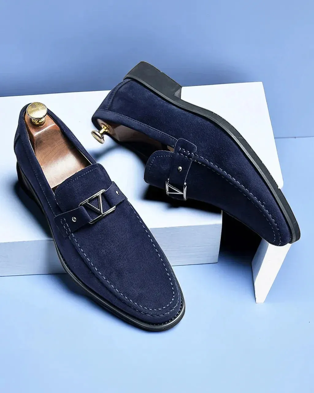 Valentéo Suede Slip-On Moccasins