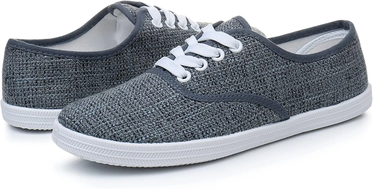 VenusCelia Women's Rainbow Lace Up Sneaker Shoes