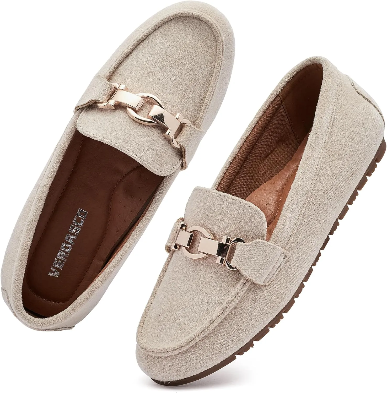 VERDASCO Women's Loafers Comfort Slip-Ons Flat Work Shoes Casual Moccasins Penny Loafers Lady Dress Shoes