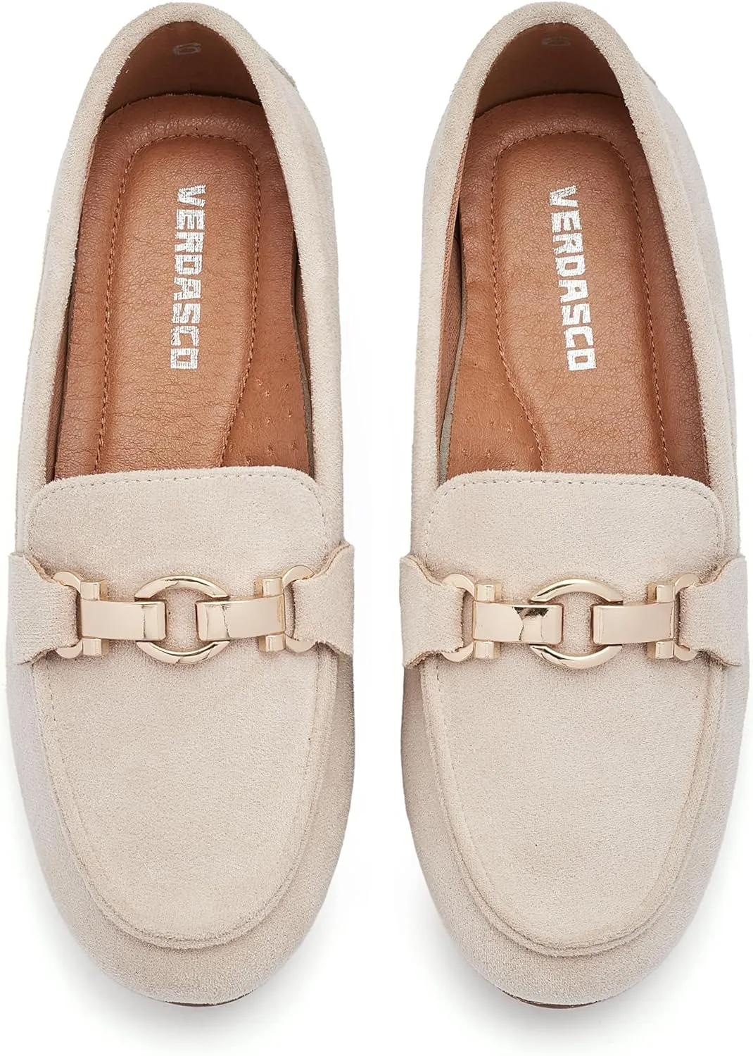 VERDASCO Women's Loafers Comfort Slip-Ons Flat Work Shoes Casual Moccasins Penny Loafers Lady Dress Shoes