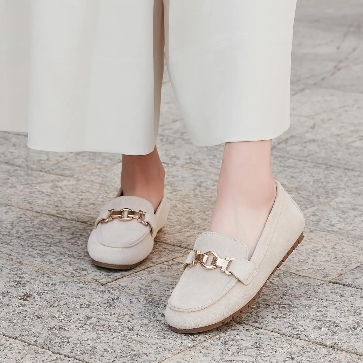VERDASCO Women's Loafers Comfort Slip-Ons Flat Work Shoes Casual Moccasins Penny Loafers Lady Dress Shoes