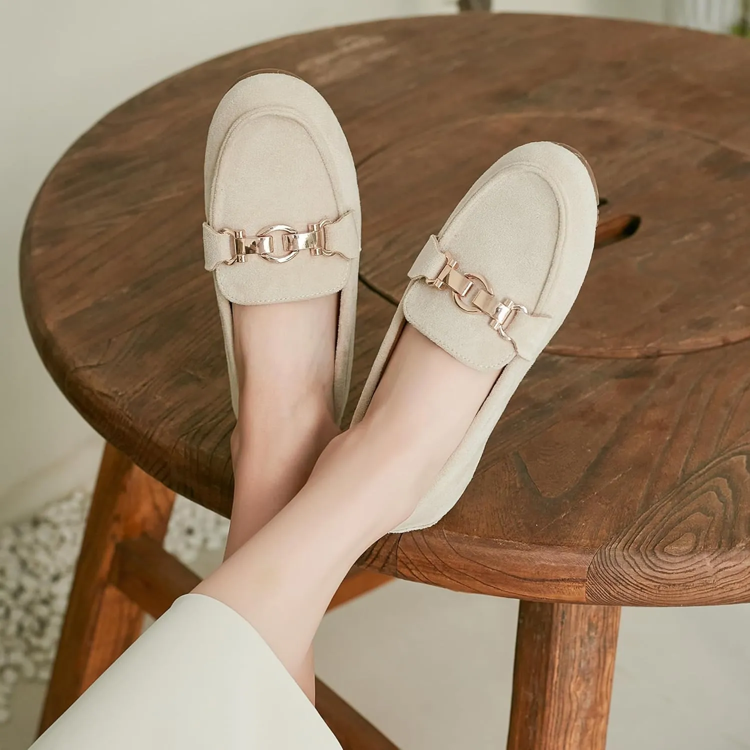 VERDASCO Women's Loafers Comfort Slip-Ons Flat Work Shoes Casual Moccasins Penny Loafers Lady Dress Shoes
