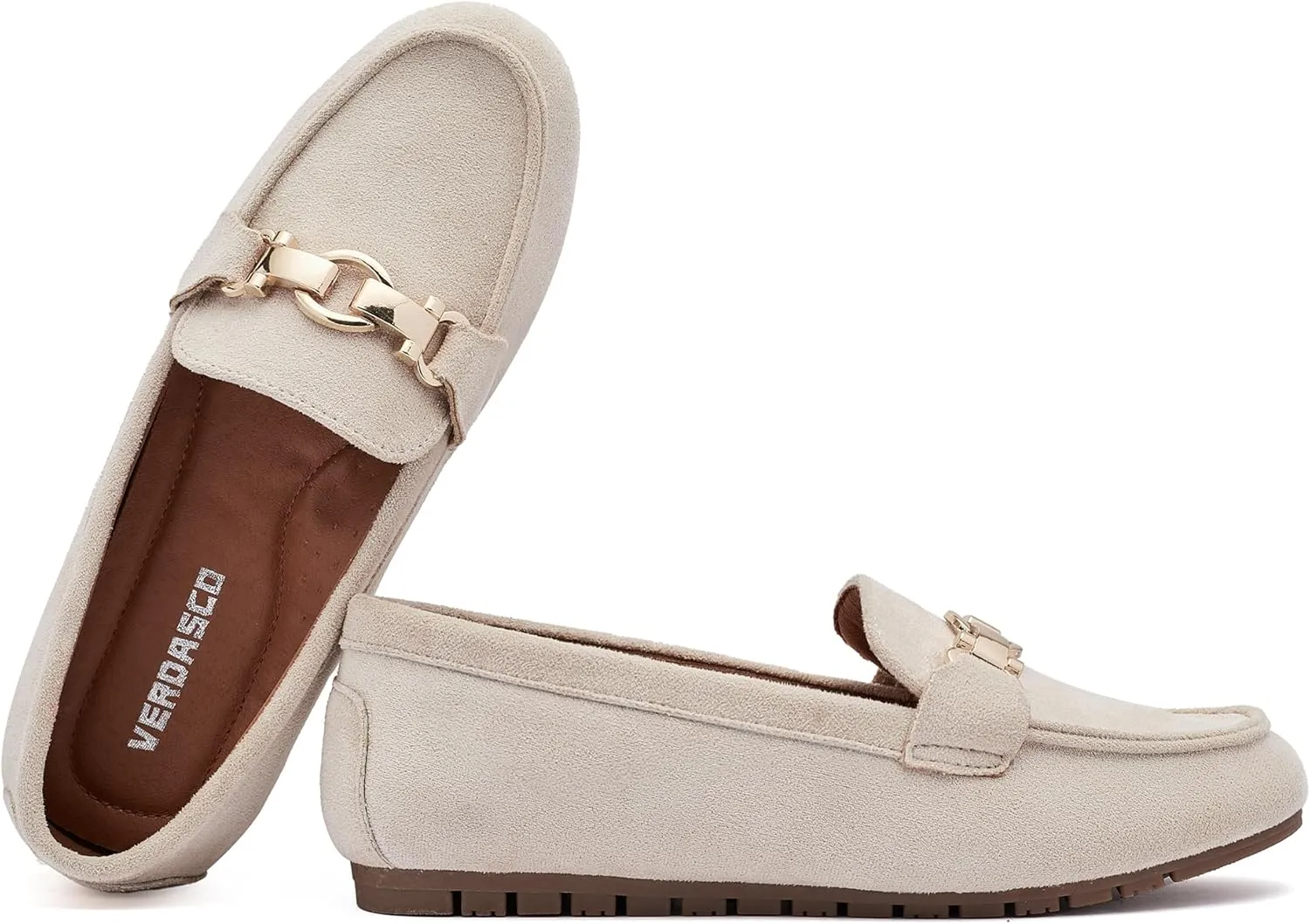 VERDASCO Women's Loafers Comfort Slip-Ons Flat Work Shoes Casual Moccasins Penny Loafers Lady Dress Shoes