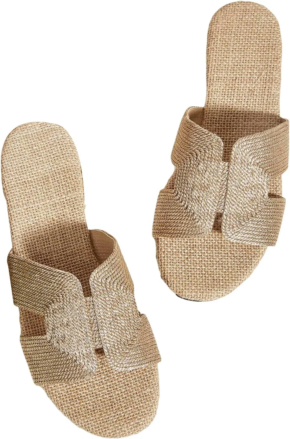 Verdusa Women's Cut Out Flat Sandals Open Toe Summer Sandals Slip On Slides