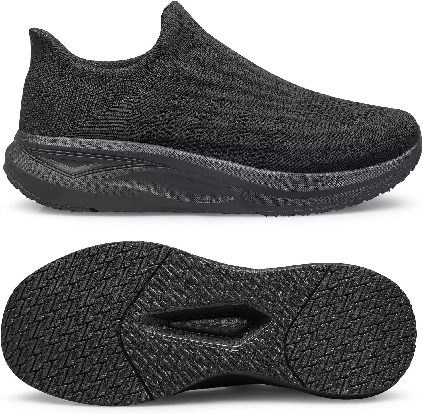 vibdiv Slip-in Walking Shoes Men Barefoot Sock Sneakers Flat Lightweight Casual Comfortable Breathable Laceless