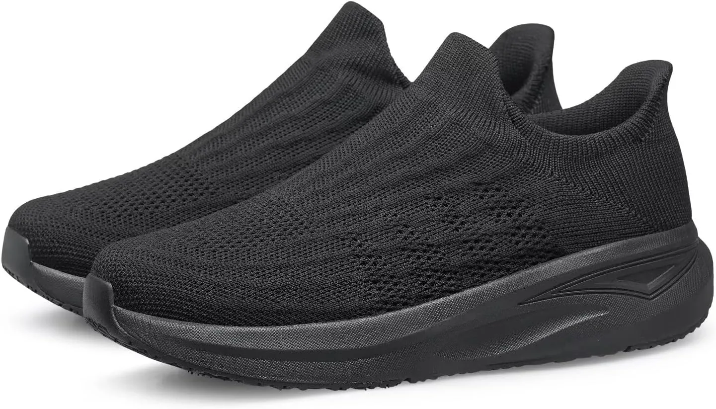 vibdiv Slip-in Walking Shoes Men Barefoot Sock Sneakers Flat Lightweight Casual Comfortable Breathable Laceless