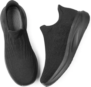 vibdiv Slip-in Walking Shoes Men Barefoot Sock Sneakers Flat Lightweight Casual Comfortable Breathable Laceless