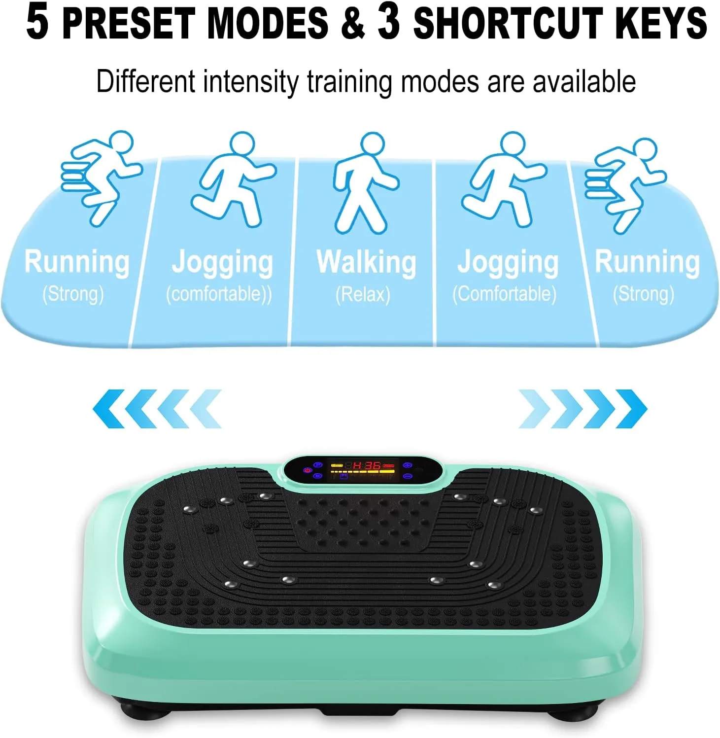 Vibration Plate Exercise Machine for Lymphatic Drainage, Power Plate Vibrating Platform, Shaker for Weight Loss, Exercise Board with 120 Levels for Home Gym
