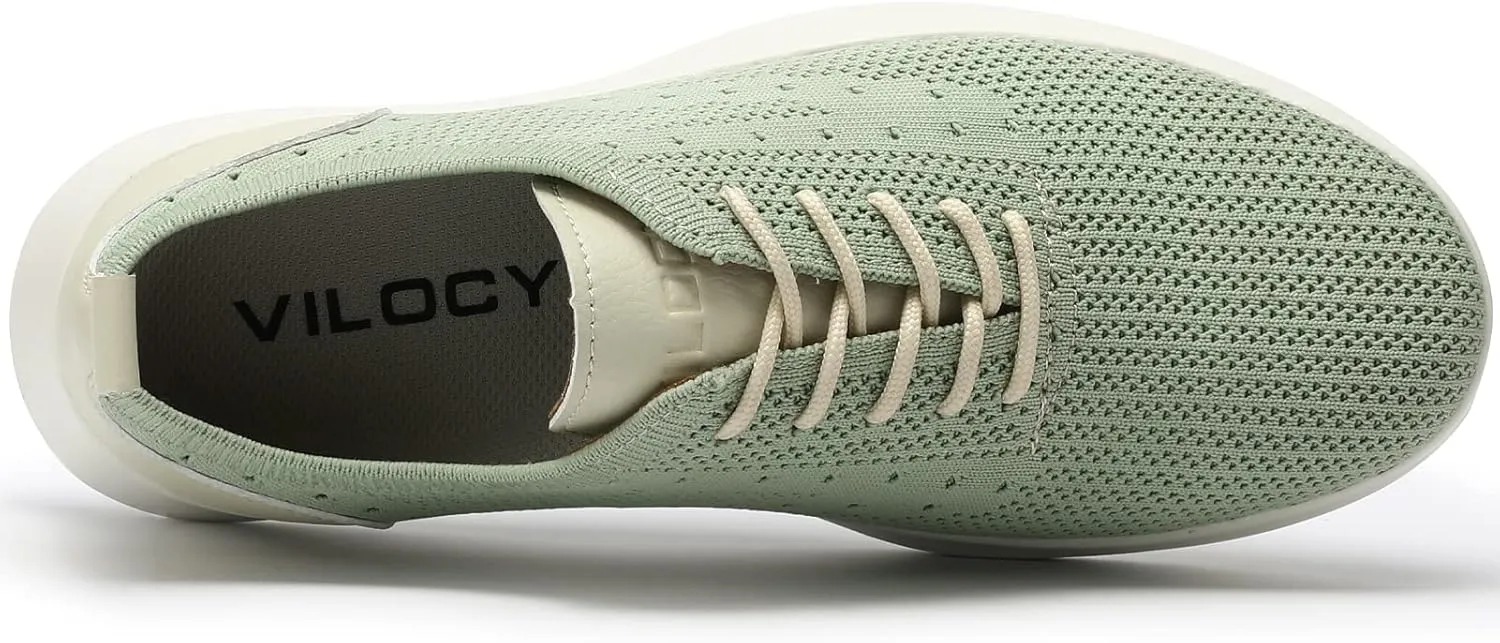 VILOCY Men's Casual Dress Oxfords Shoes Knit Lightweight Breathable Fashion Sneaker