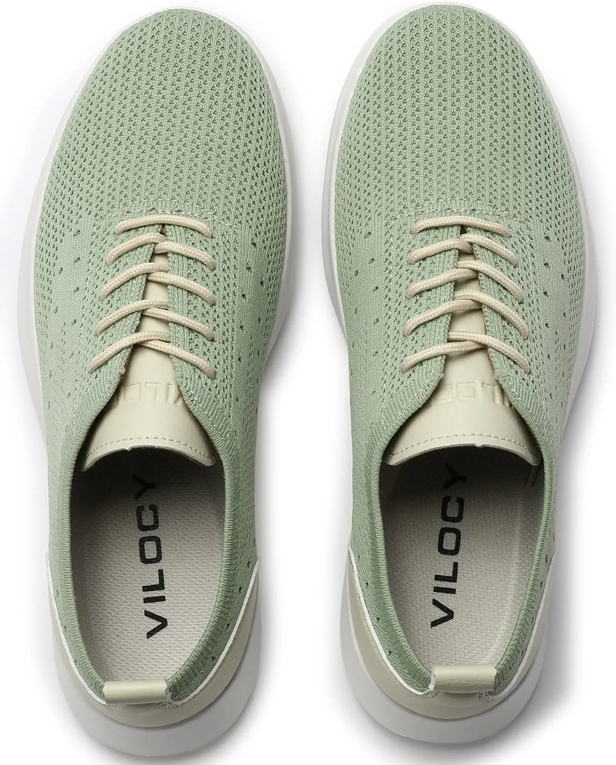 VILOCY Men's Casual Dress Oxfords Shoes Knit Lightweight Breathable Fashion Sneaker