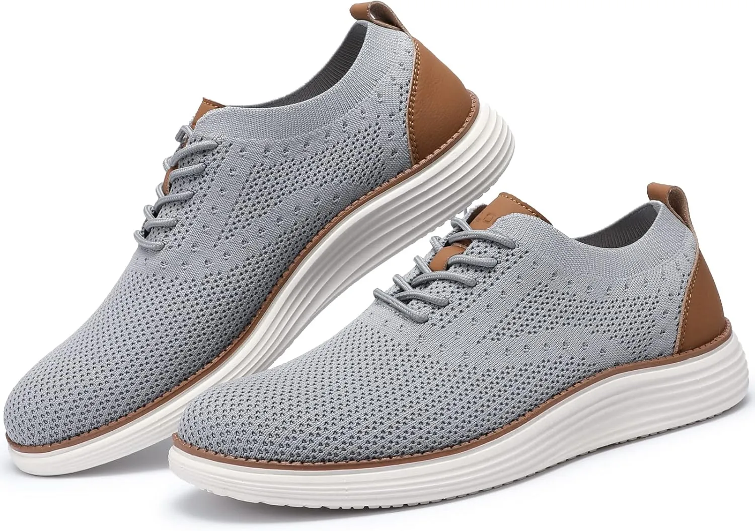 VILOCY Men's Casual Dress Sneakers Oxfords Business Mesh Breathable Walking Shoes Tennis Comfortable