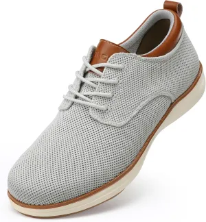VILOCY Men's Wide Casual Dress Oxfords Business Shoes Fashion Sneakers Mesh Breathable Comfortable Walking Shoes