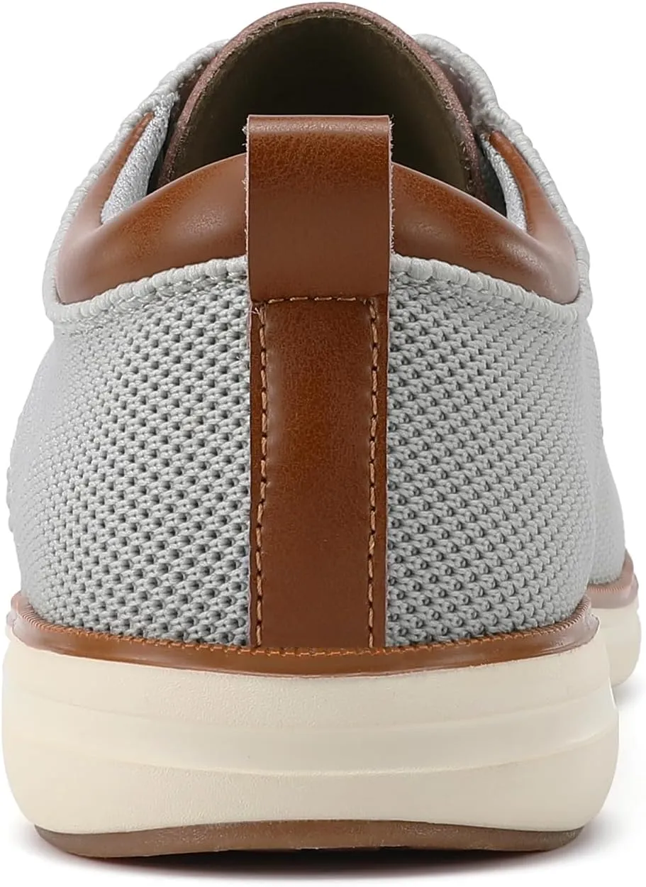 VILOCY Men's Wide Casual Dress Oxfords Business Shoes Fashion Sneakers Mesh Breathable Comfortable Walking Shoes