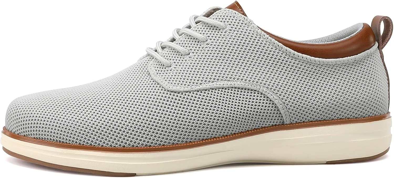 VILOCY Men's Wide Casual Dress Oxfords Business Shoes Fashion Sneakers Mesh Breathable Comfortable Walking Shoes