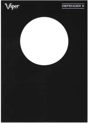 Viper Defender III Extended Length Dartboard Surround Wall Protector, Fits 17.75" and 18" Bristle Dartboards, Compression-Fit Easy Mounting, 45" H x 32" W x 1" Thickness