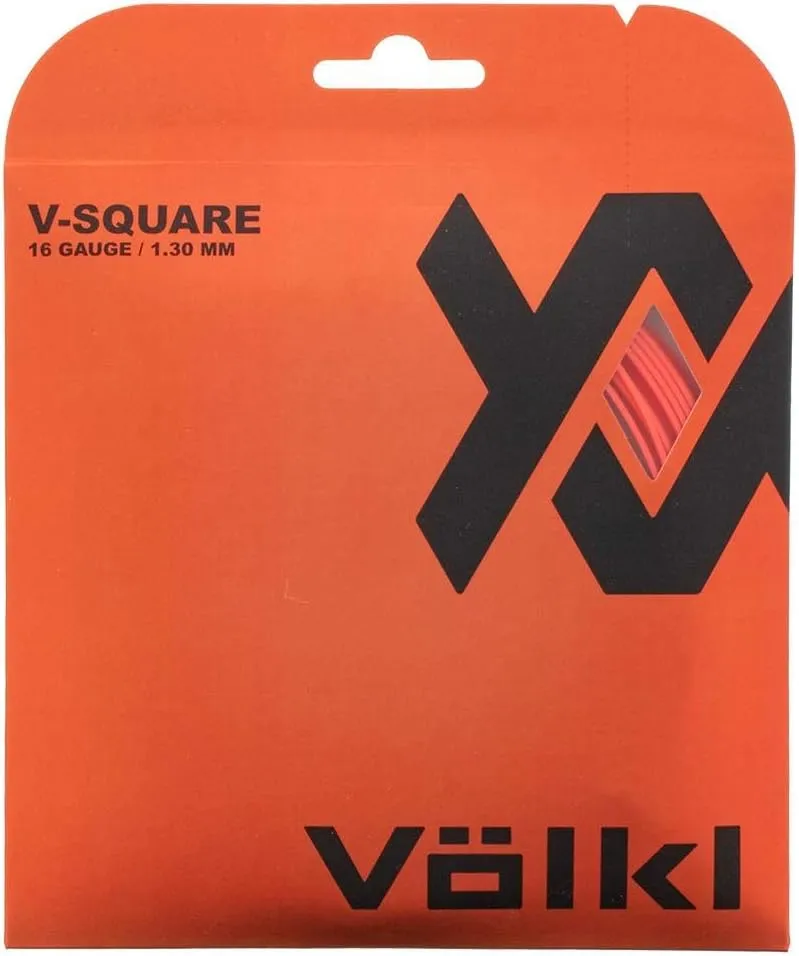 VOLKL V-Square | Tennis Racquet String | Ultimate Spin & Firm Feel | Co-Polymer Square Shape