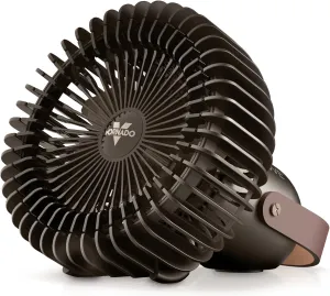 Vornado FLY MOVE Rechargeable Handheld Fan, Up to 17 Hour Battery Power Life on Low, 3 Speed Settings, Minimal Footprint, Small Portable Fan, Powerful Airflow, Travel Friendly, USB-C Charger, Black