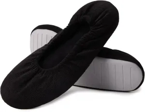 WALKFUN Portable Women's Travel House Shoes Lightweight Elastic Memory Foam Home Slippers Non-slip Outsole