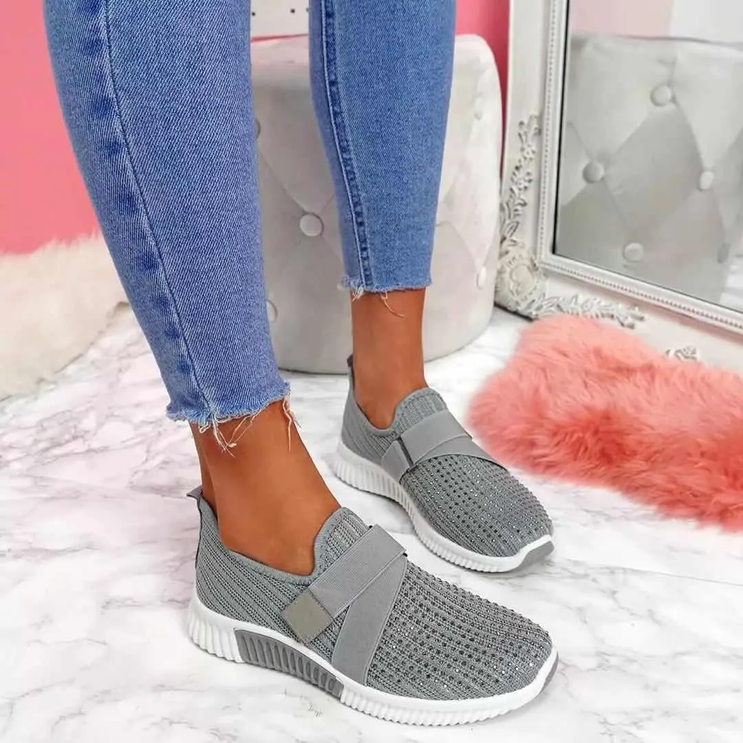 Wide Slip On Mesh Athletic Trainers