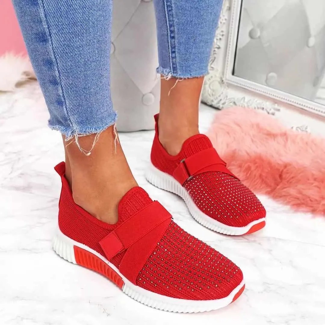 Wide Slip On Mesh Athletic Trainers