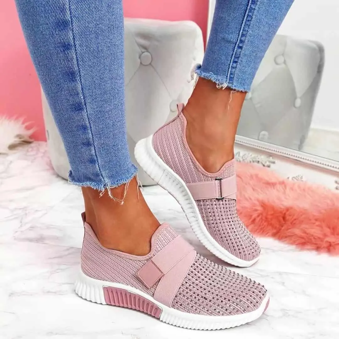 Wide Slip On Mesh Athletic Trainers