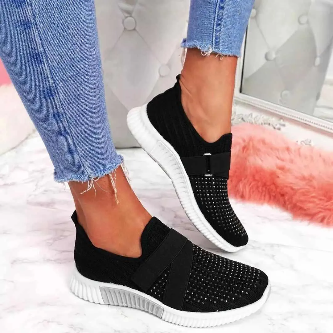 Wide Slip On Mesh Athletic Trainers