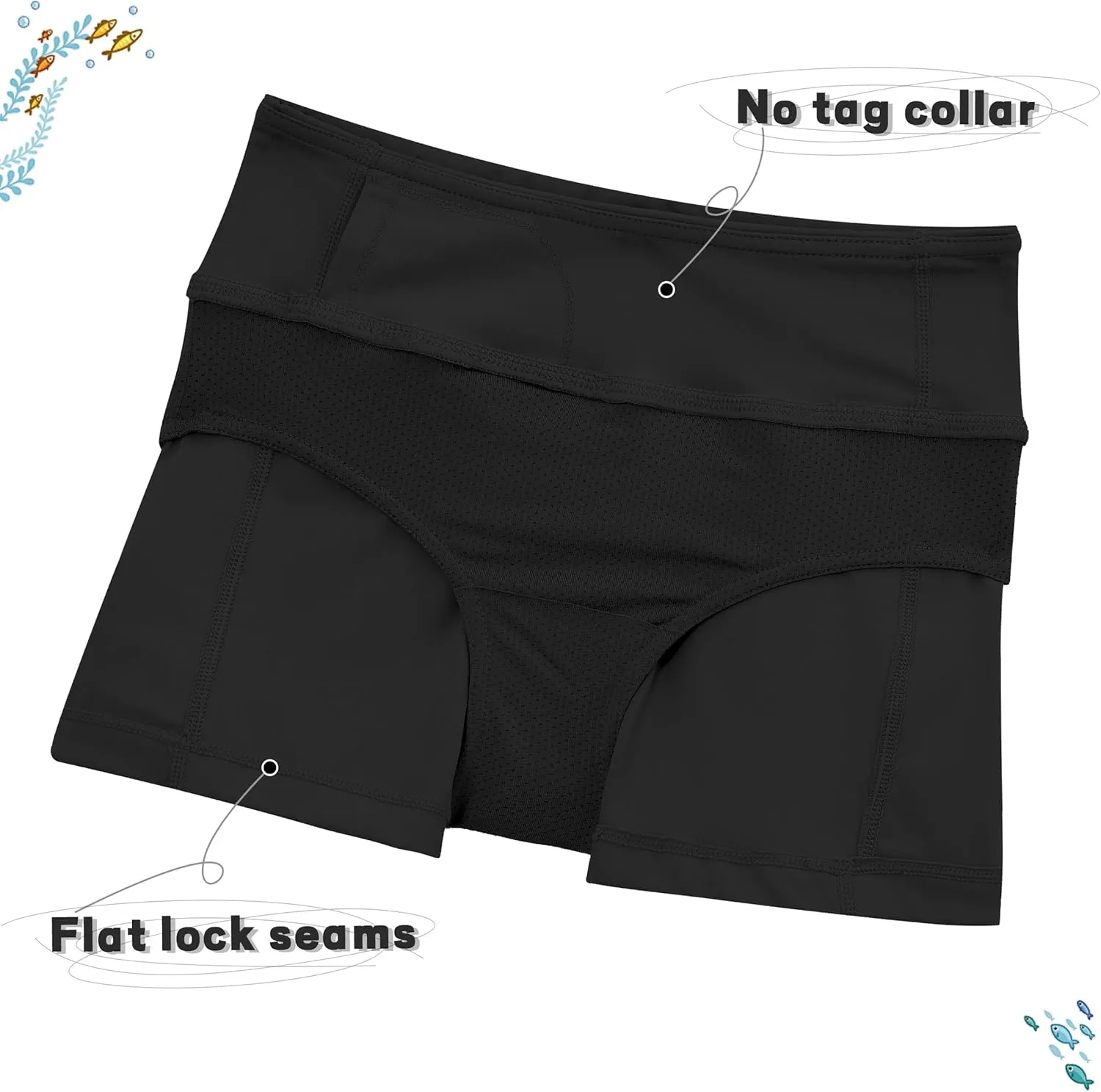 Willit Girls Swim Shorts with Pockets UPF 50  Sun Protection Swimming Bottom