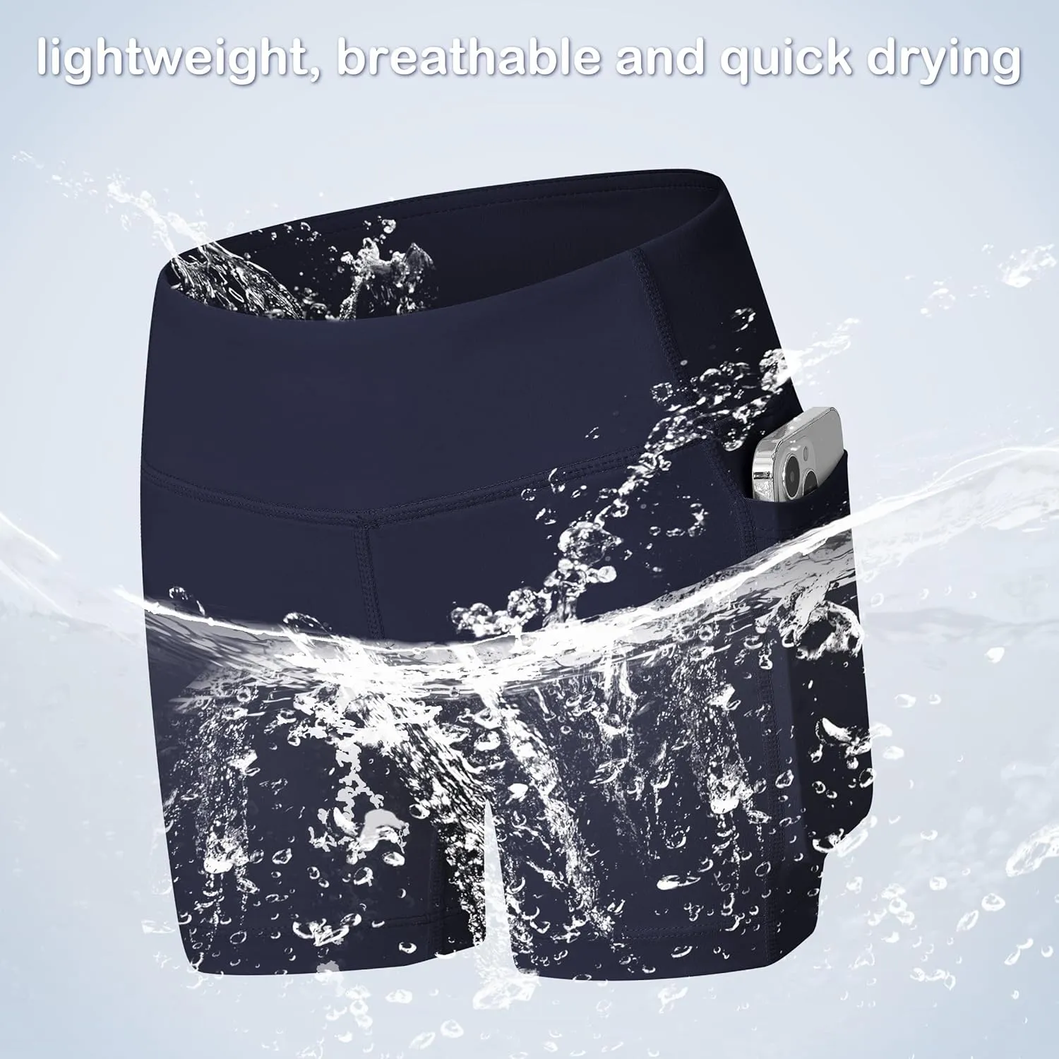Willit Girls Swim Shorts with Pockets UPF 50  Sun Protection Swimming Bottom