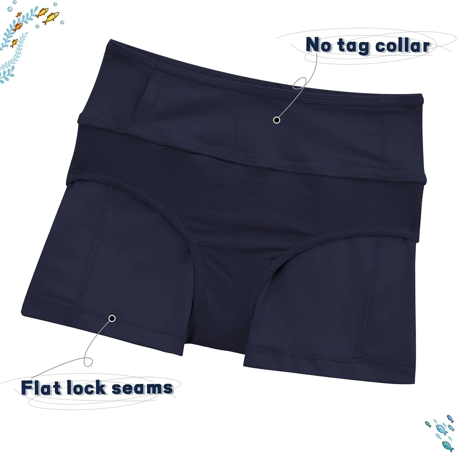 Willit Girls Swim Shorts with Pockets UPF 50  Sun Protection Swimming Bottom