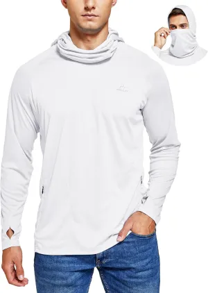 Willit Men's Sun Protection Hoodie UPF 50  Fishing Hiking Shirt Long Sleeve SPF UV Shirt Rash Guard Lightweight