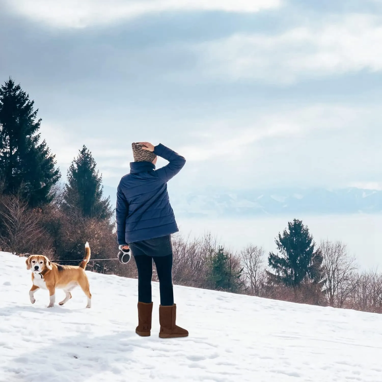 Winter Boots for Women, Classic Mid-Calf Snow Boots, Waterproof Warm Fur Lining Fashion Winter Boots for Women Girls Ladies Outdoor, Slip on & Comfortable, Anti-Slip, Size: 5-10 US