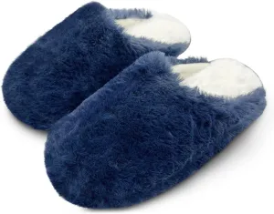 WOJWSKI Men's and Women's Slippers Memory Foam Winter House Slippers Bedroom Shoes Scuff Indoor Warm Slip On