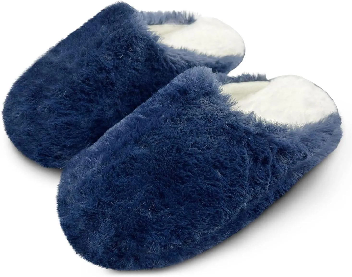 WOJWSKI Men's and Women's Slippers Memory Foam Winter House Slippers Bedroom Shoes Scuff Indoor Warm Slip On
