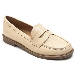 Woman Beige Shoes Loafers Shoes Flat Classic Low Heel Shoes