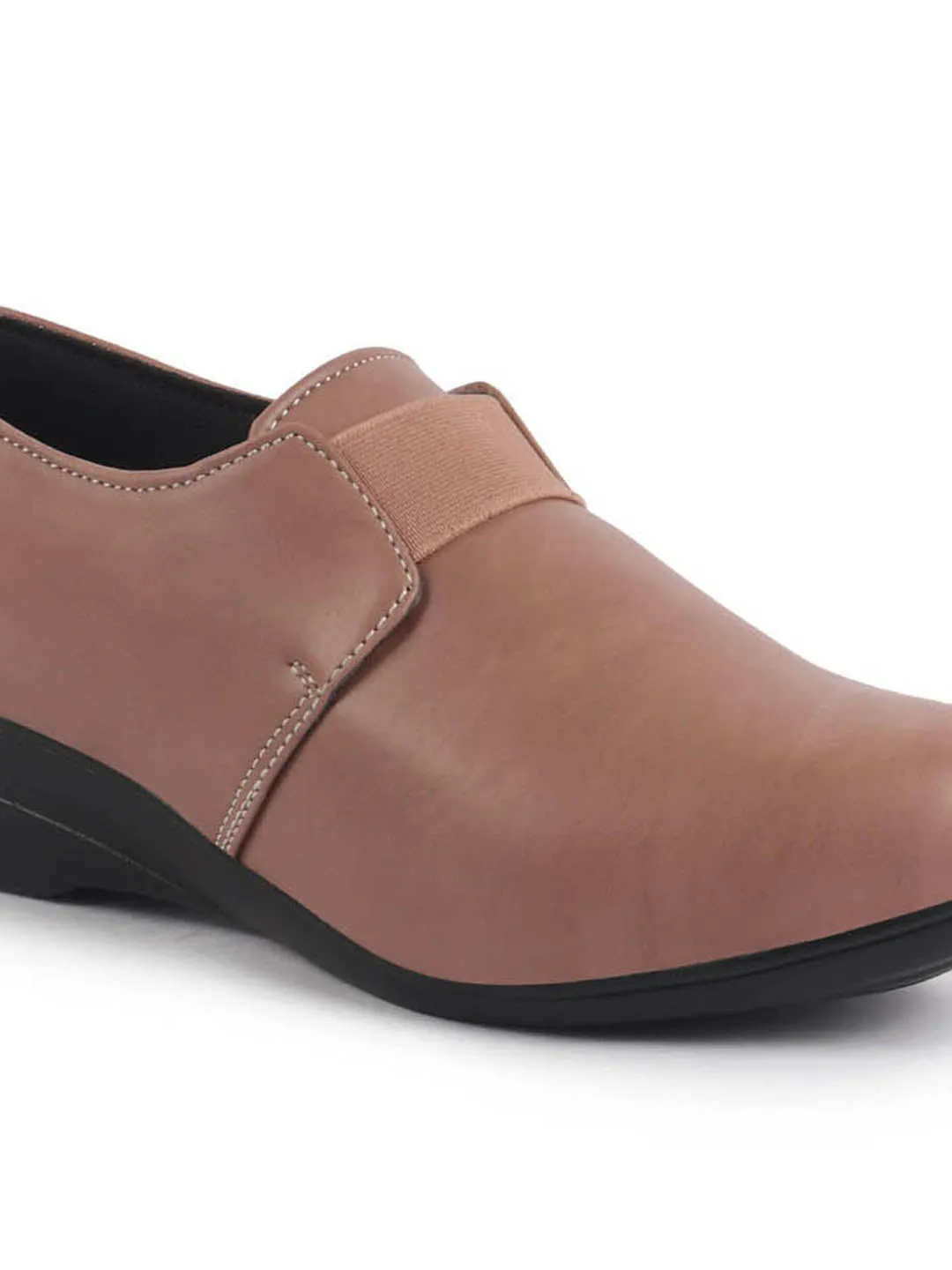 Women Elastic Strap Slip On Wedge Formal Shoes All Day Comfort Office Dress Shoes  Lightweight And Cushioned