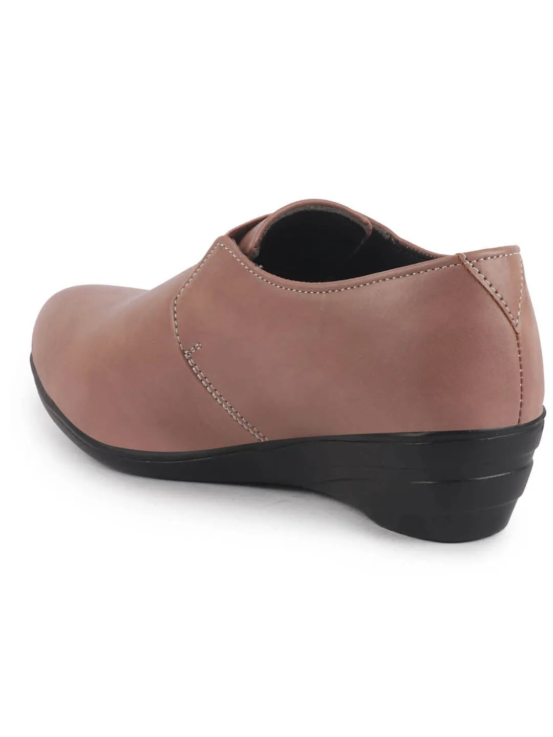 Women Elastic Strap Slip On Wedge Formal Shoes All Day Comfort Office Dress Shoes  Lightweight And Cushioned