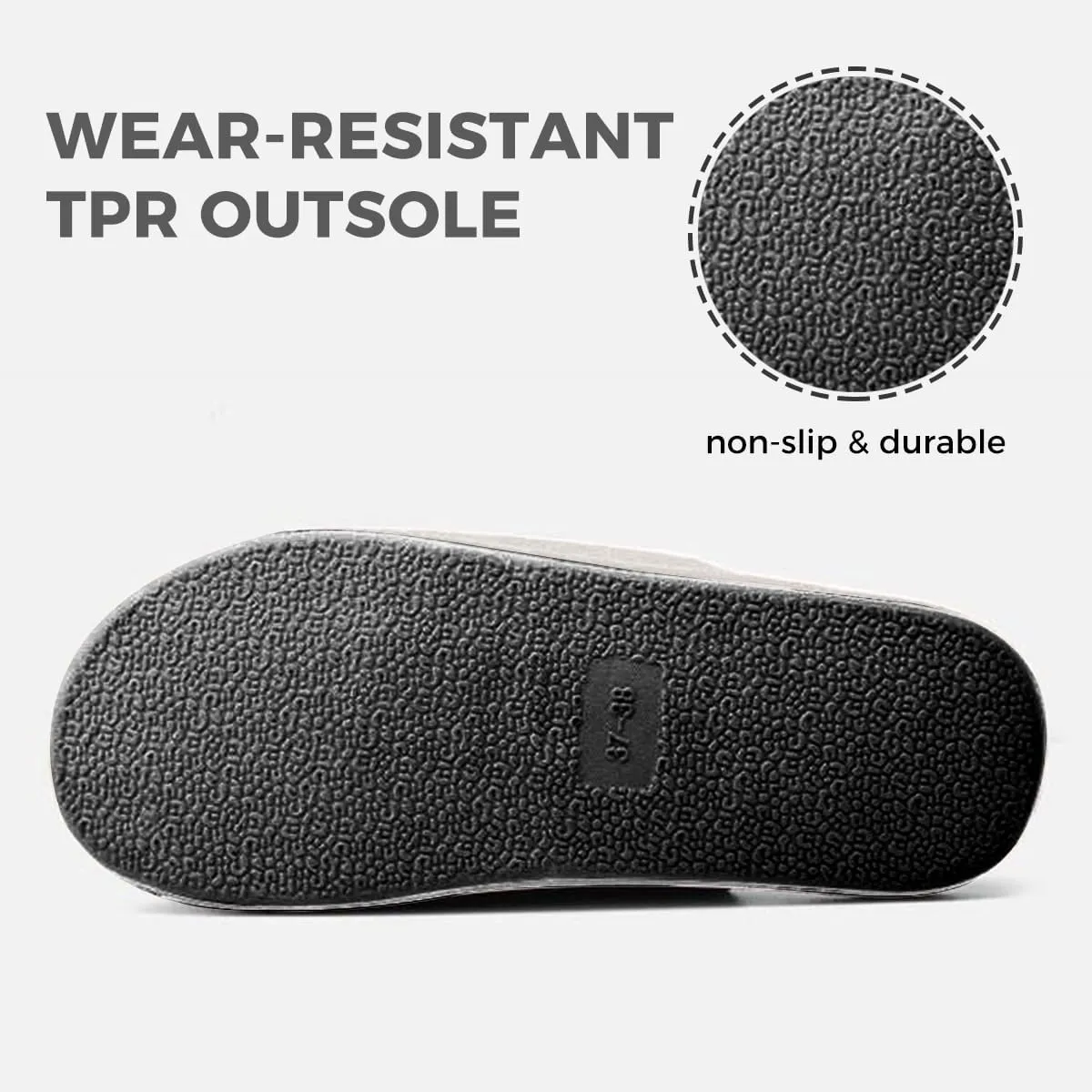 Women Men Comfort House Slippers Warm Home Shoes Anti-Skid Slippers Outdoor Indoor