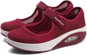Women Slip On Walking Sneakers Mesh Lightweight Tennis Workout Non Slip Running Shoes