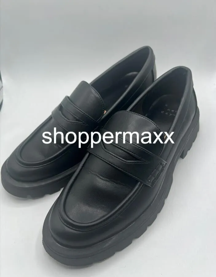 Women's Archie Loafer Flats - A New Day, Black, Size 6.5