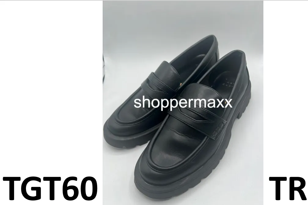 Women's Archie Loafer Flats - A New Day, Black, Size 6.5